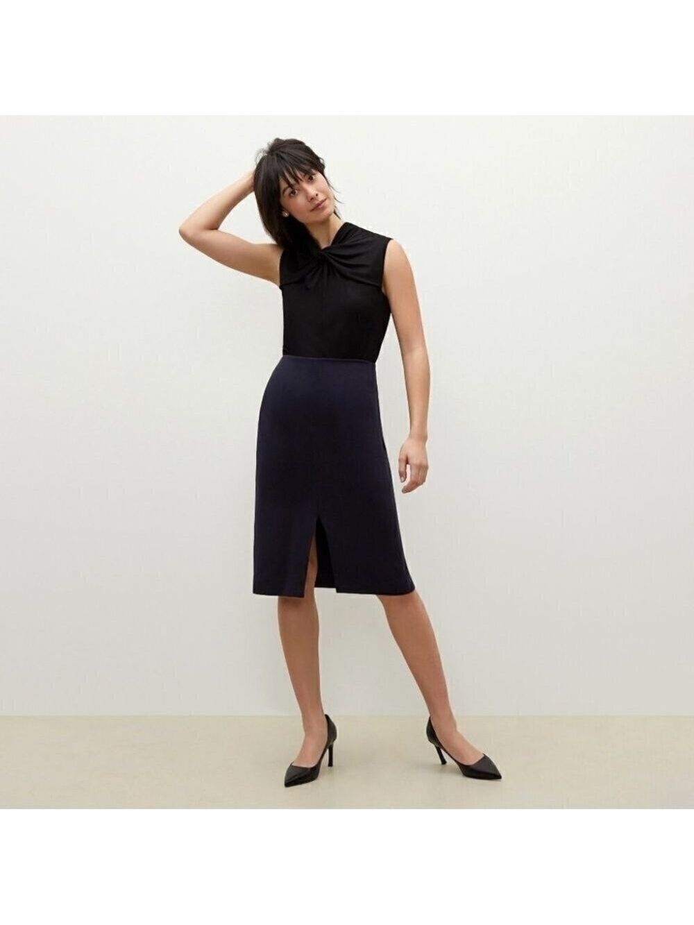 M.M.LaFleur | Greenpoint Skirt In Galaxy Blue